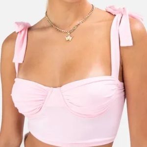 Adika pink bow top